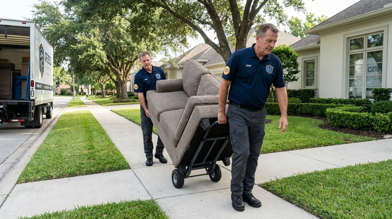 Local residential moving crew loading furniture in Ticonderoga, NY